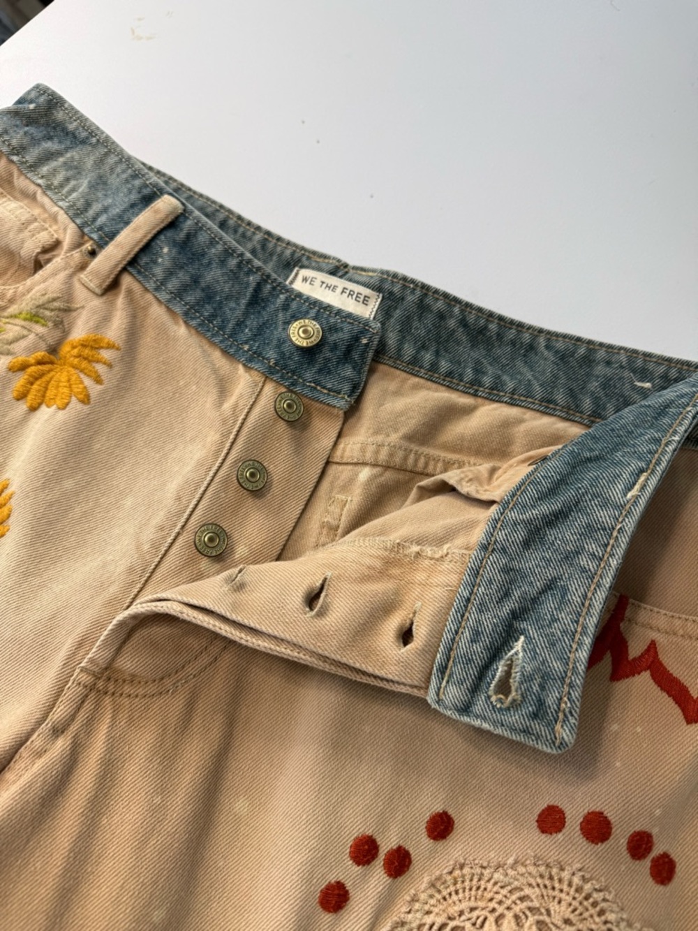 Free People We The Free Falling Love Wide Leg Jeans Size 31 - Picture 8 of 17